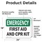 Signmission First Aid And CPR Kit, 24 in W x Rectangle, Vinyl Decal OS-2PACK-EM-D-1824-L-10366 - alternate 4